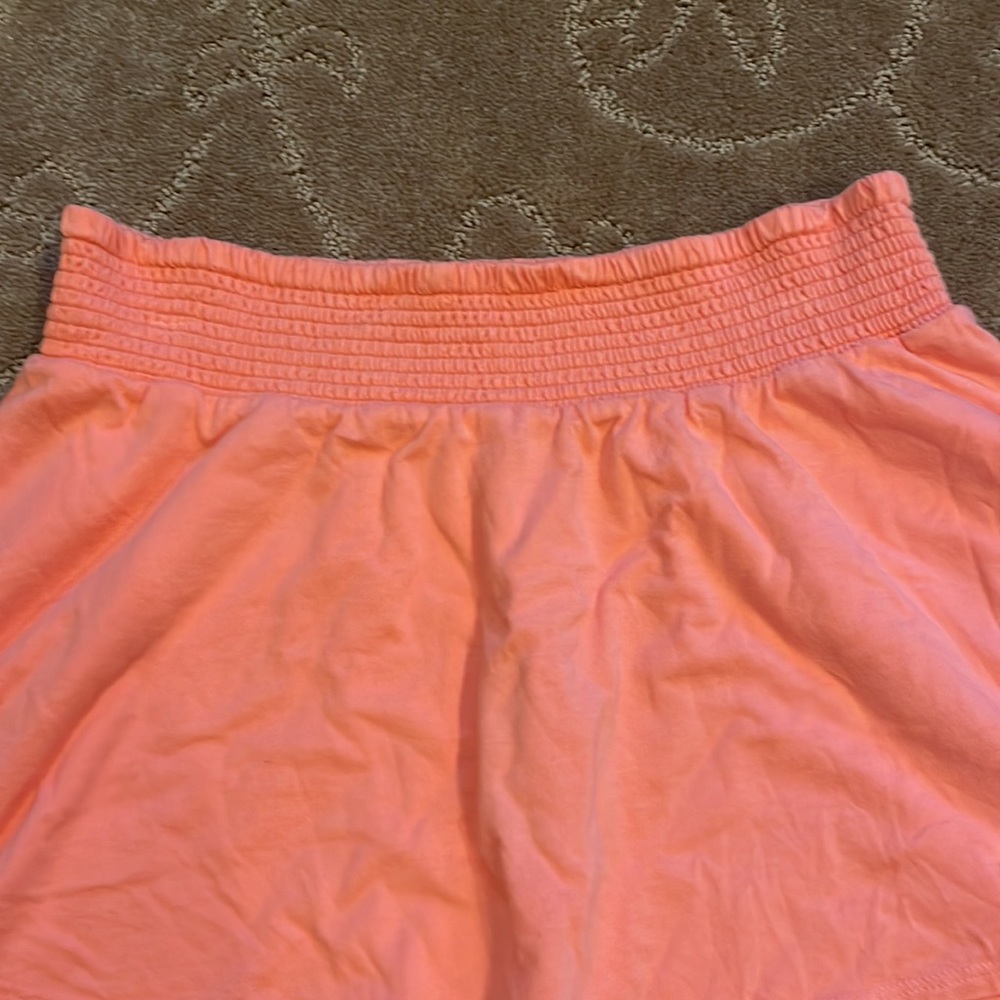 Garnet Hill peach jersey knit layered skirt, women’s size Small - Picture 2 of 6